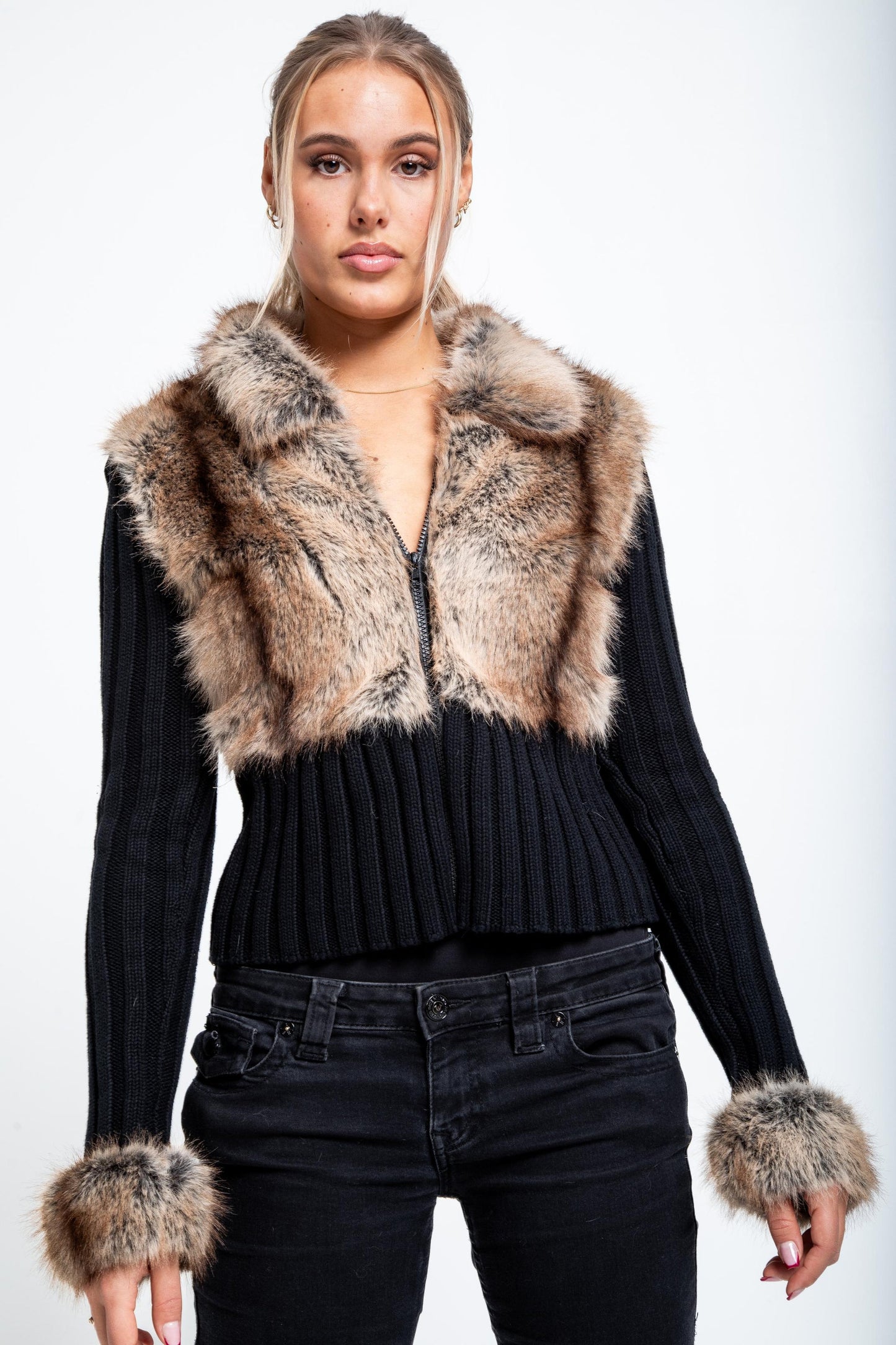 Ivory Fur Cardigan
