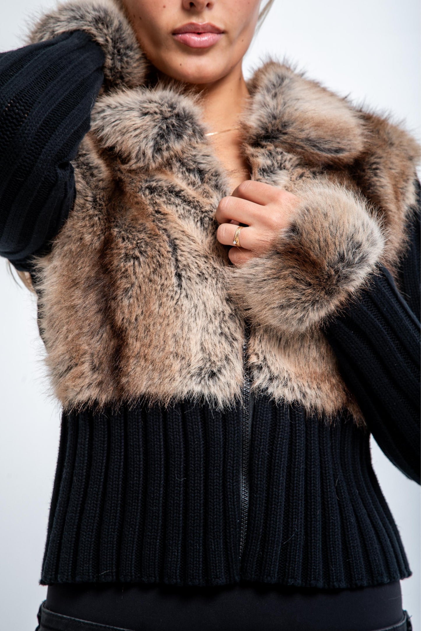 Ivory Fur Cardigan
