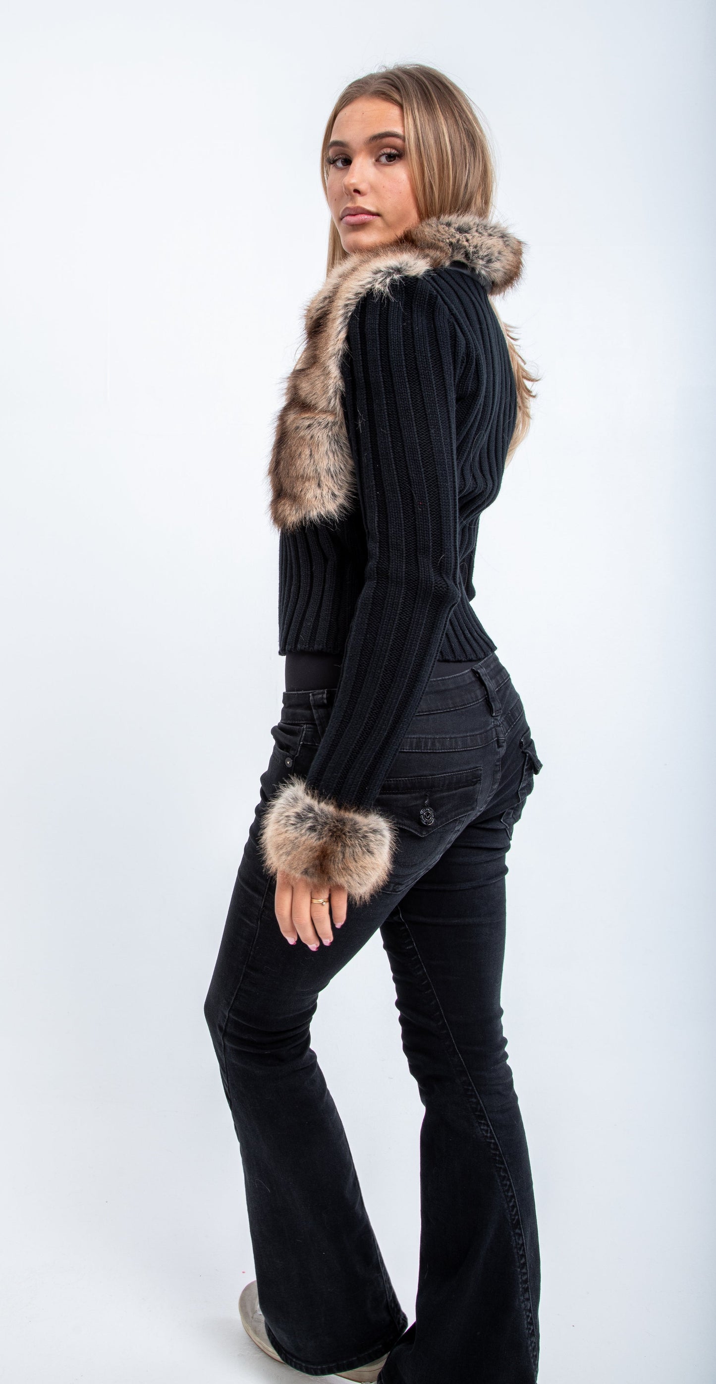Ivory Fur Cardigan