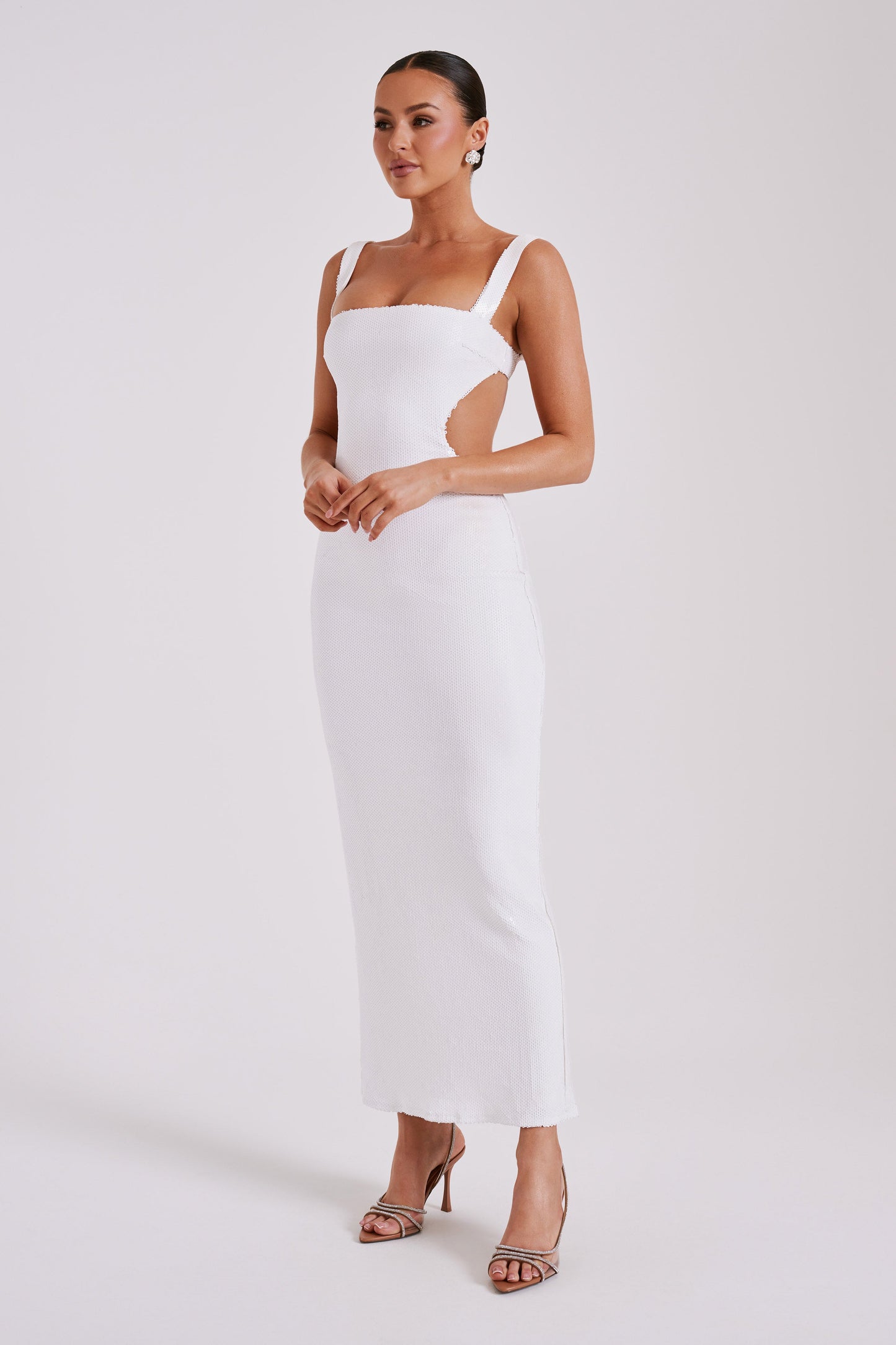 ADORIA - SEQUIN CUT OUT MAXI DRESS