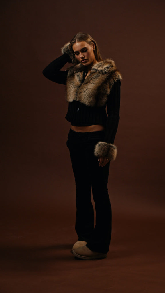 Ivory Fur Cardigan