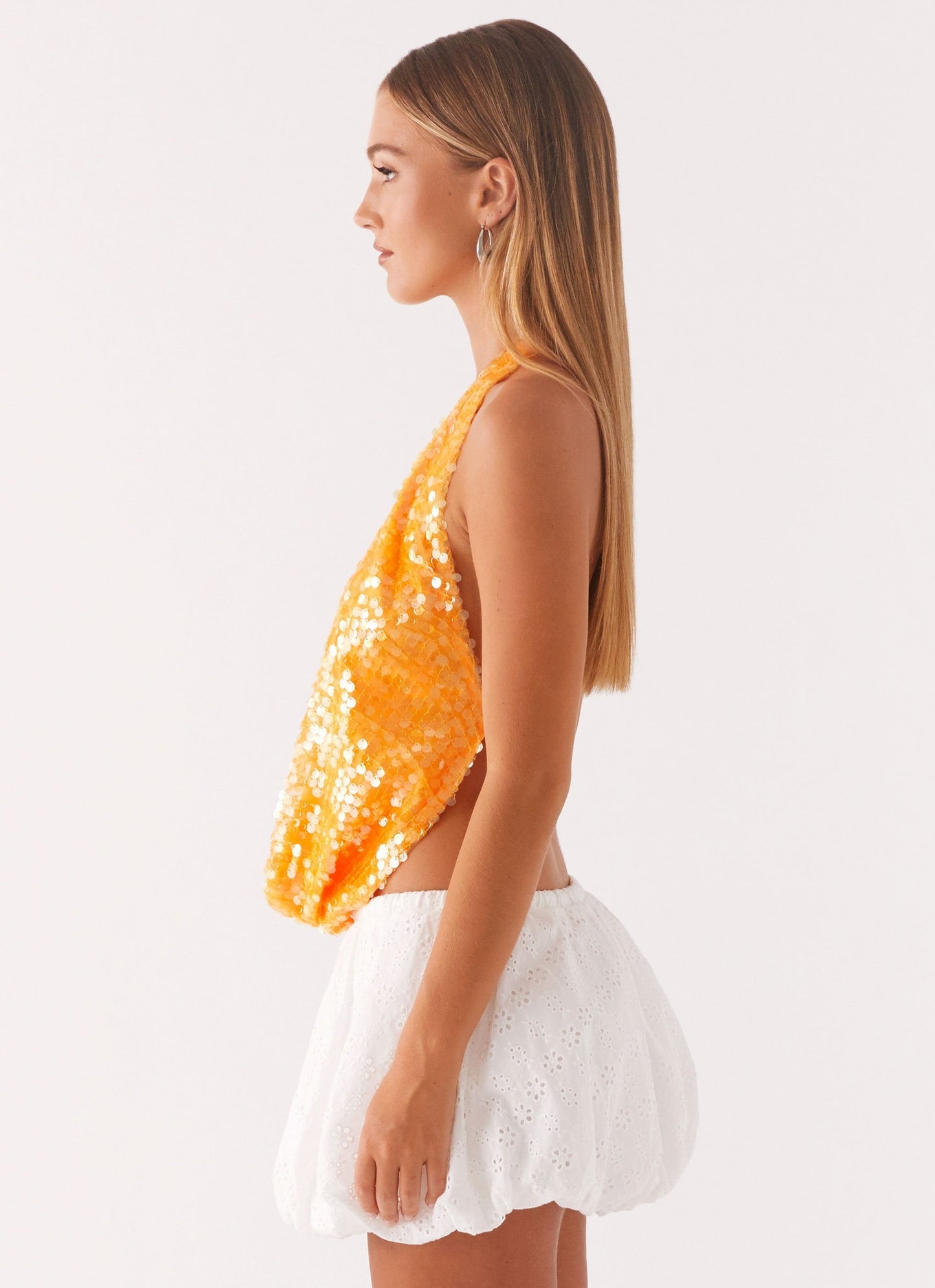 RIO NIGHTS - CROWL NECK HALTER TOP
