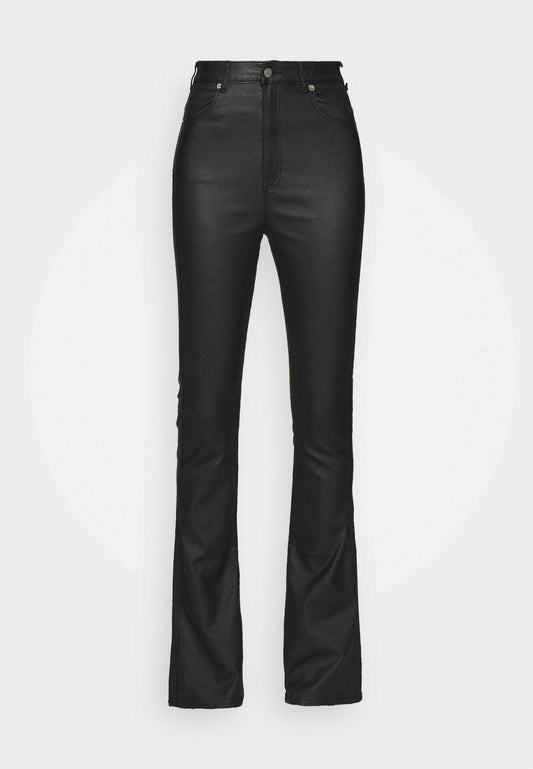 Luna Faux Leather Flare Jeans