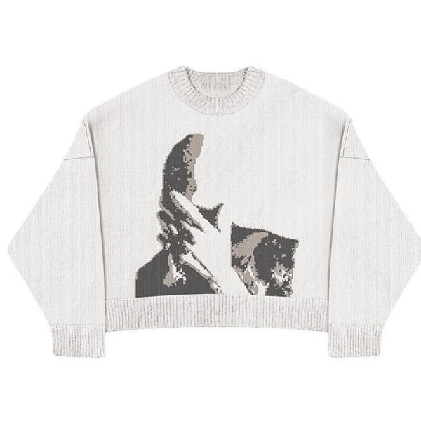 Hidden Face Knit Sweater