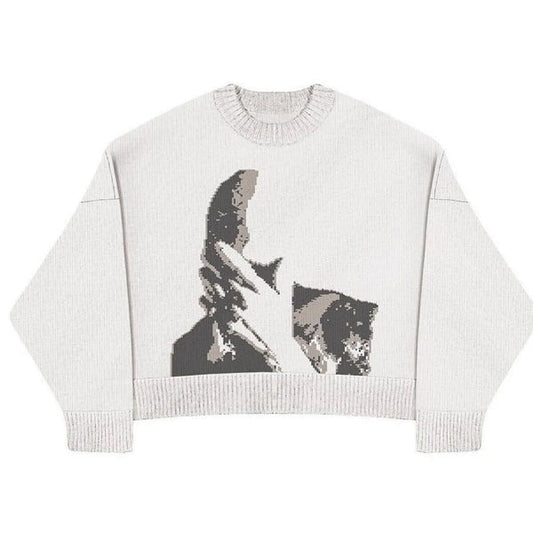 Hidden Face Knit Sweater